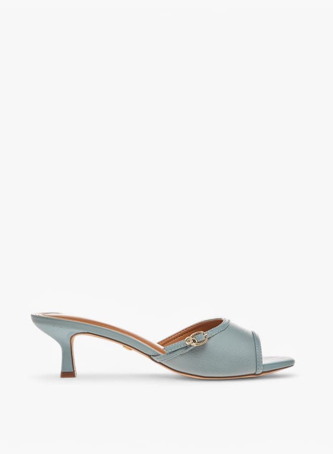 Elegant Kitten Heel Sandals J10523 001Blue for Women - Image 1