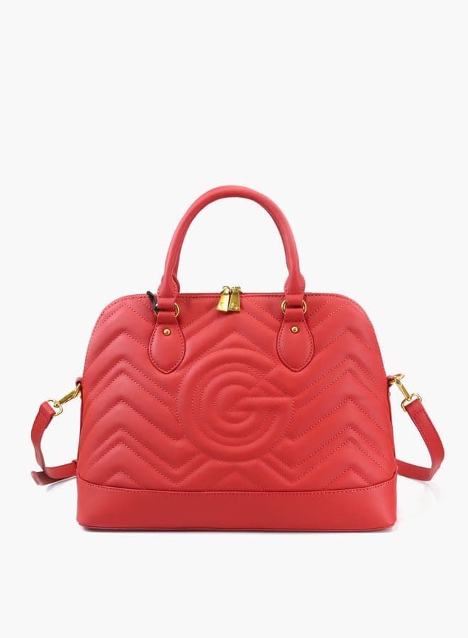Gabriella Gucci Chevron Elegance Tote with Zip Closure - Image 1