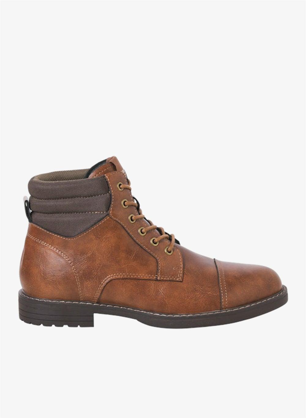 Chic Brown Lace-Up Ankle Boots - Style No: 12280570 - Image 1
