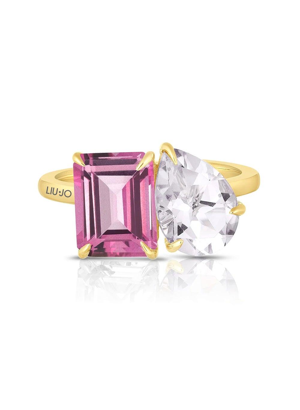 Liu Jo Dereh Pink Gold Ring LJ2551 - Elegance for Women - Image 1