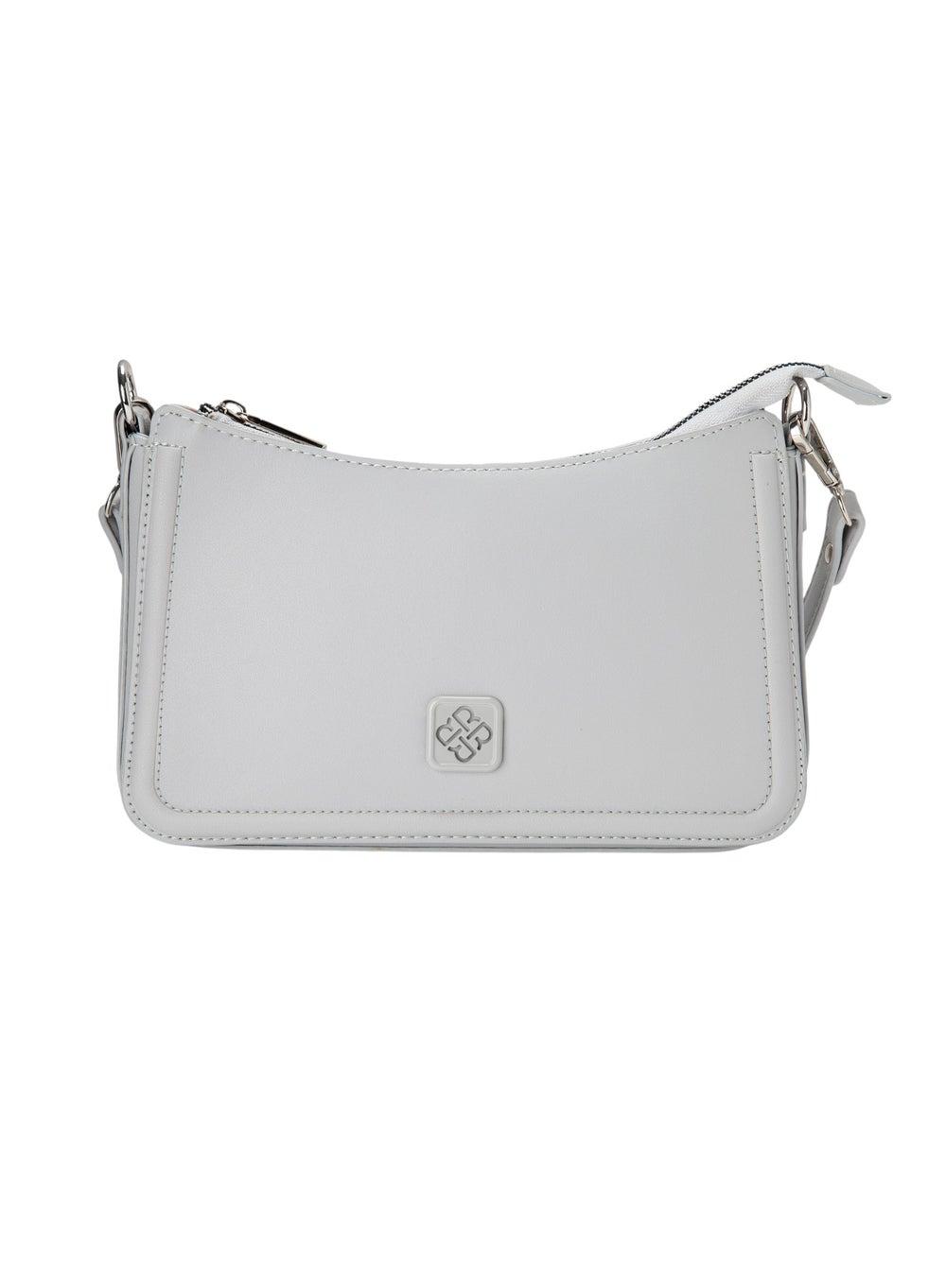 Bata Heritage Women's Textured Grey Sling Bag - Image 1