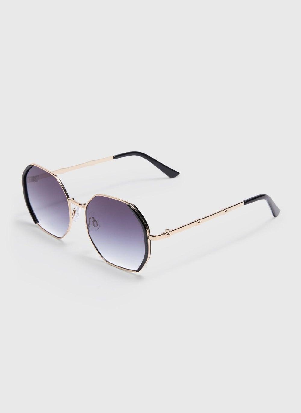Matalan HexaGlam Black Sunglasses for Women - Image 1