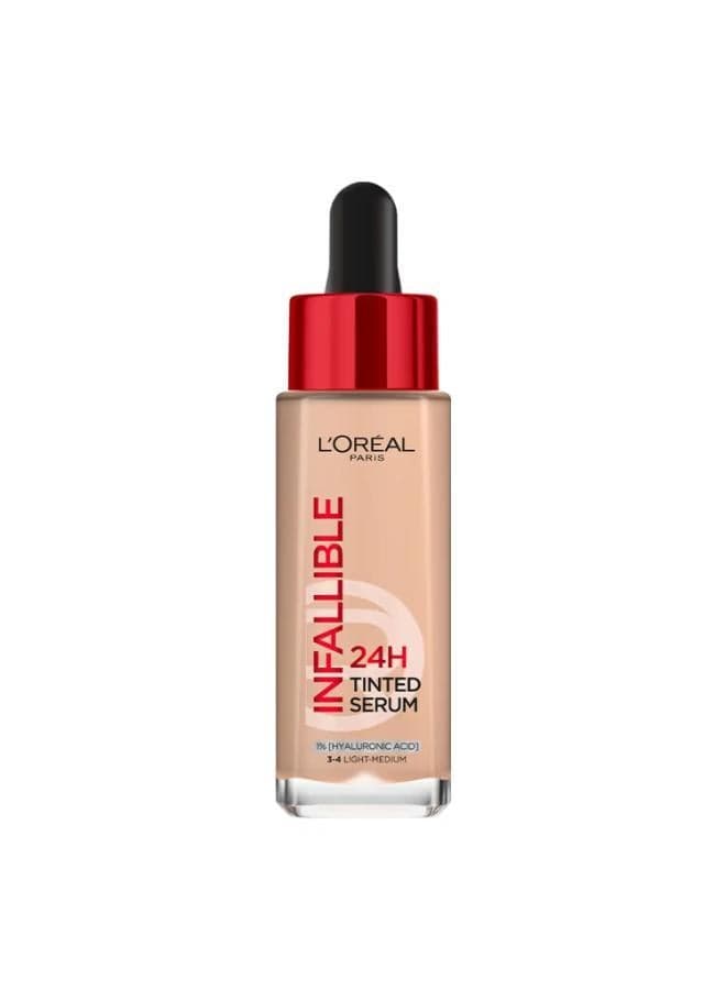 OA INF Hyaluronic 24H Tinted Serum Foundation Light/Med 3-4 - Image 1