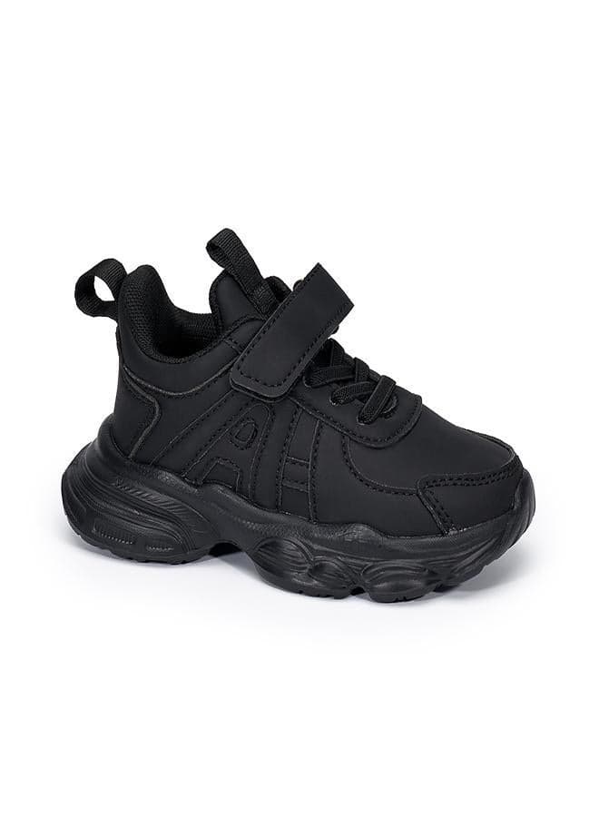 3282 Classic Black Velcro School Sneakers for Kids - Image 1