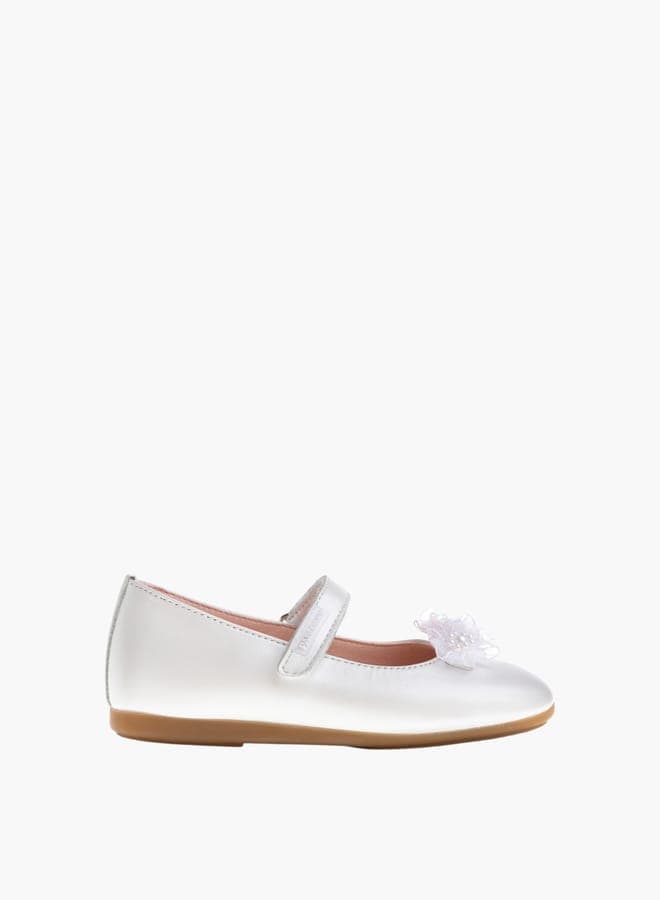 Elegant 358608White Ballerina School Shoes for Girls - Image 1
