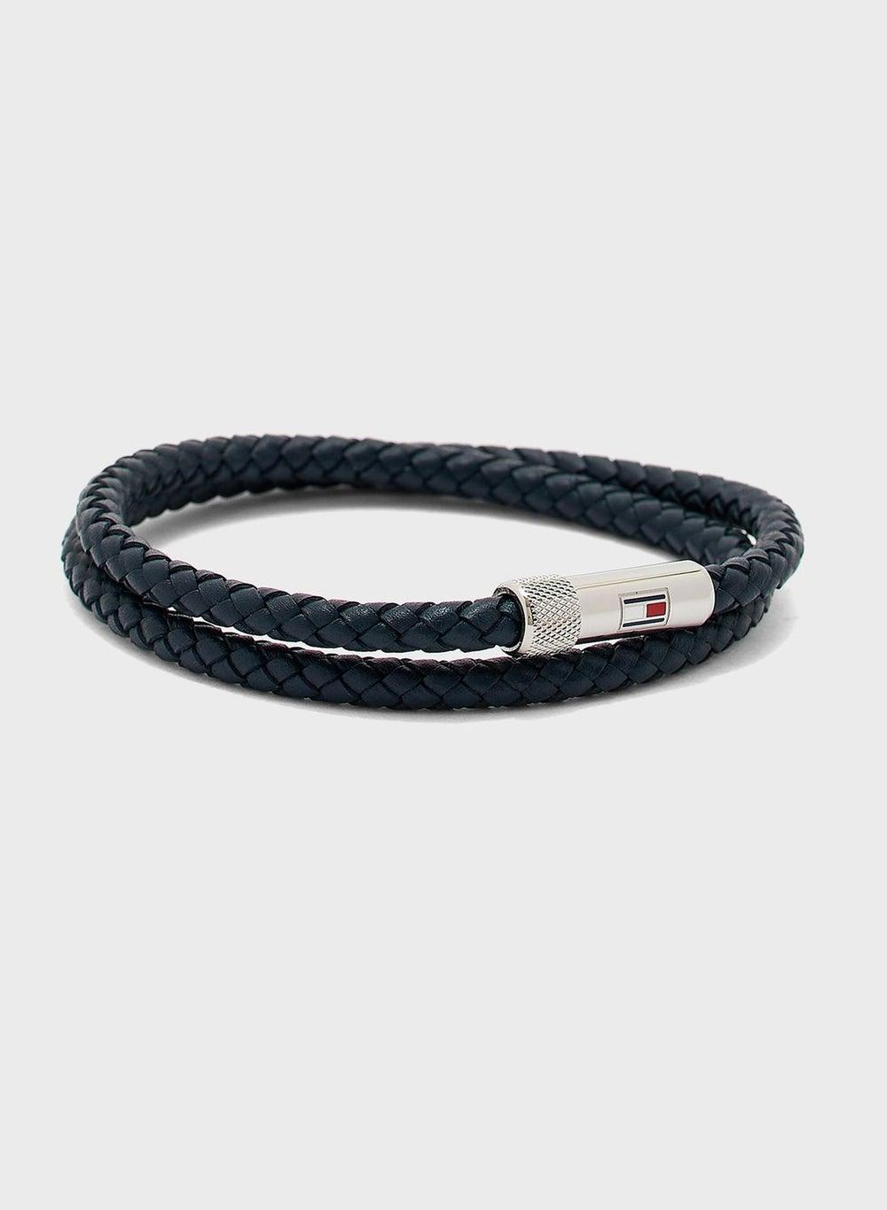 TOMMY HILFIGER Men's Elegant Leather Multilayer Bracelet - Image 1