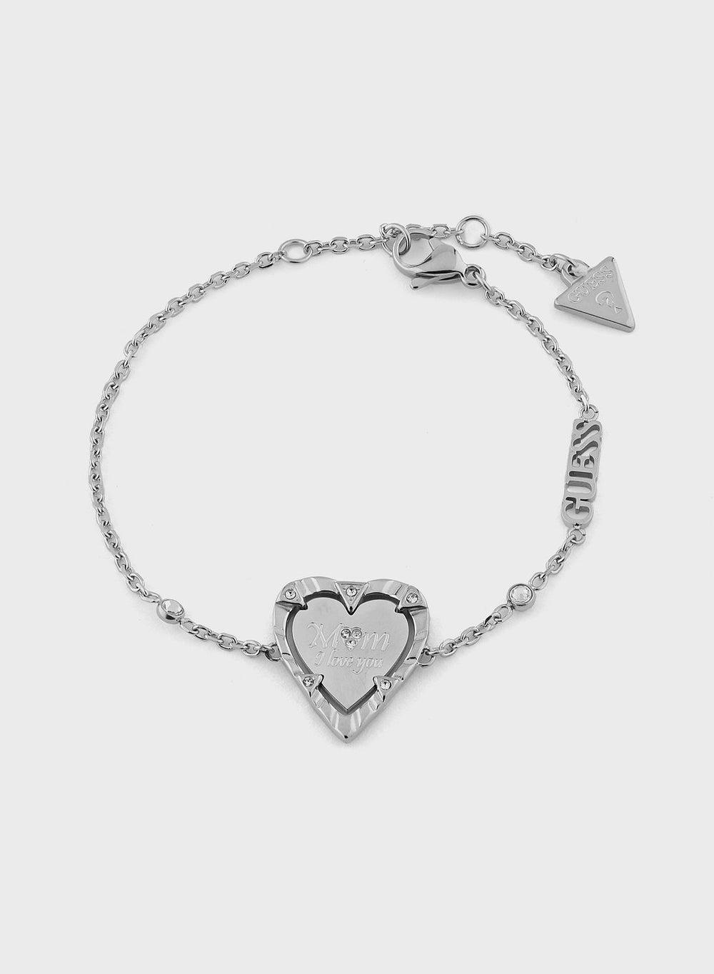 GUESS Heart Chakra Elegant Rose Quartz Bracelet - Image 1