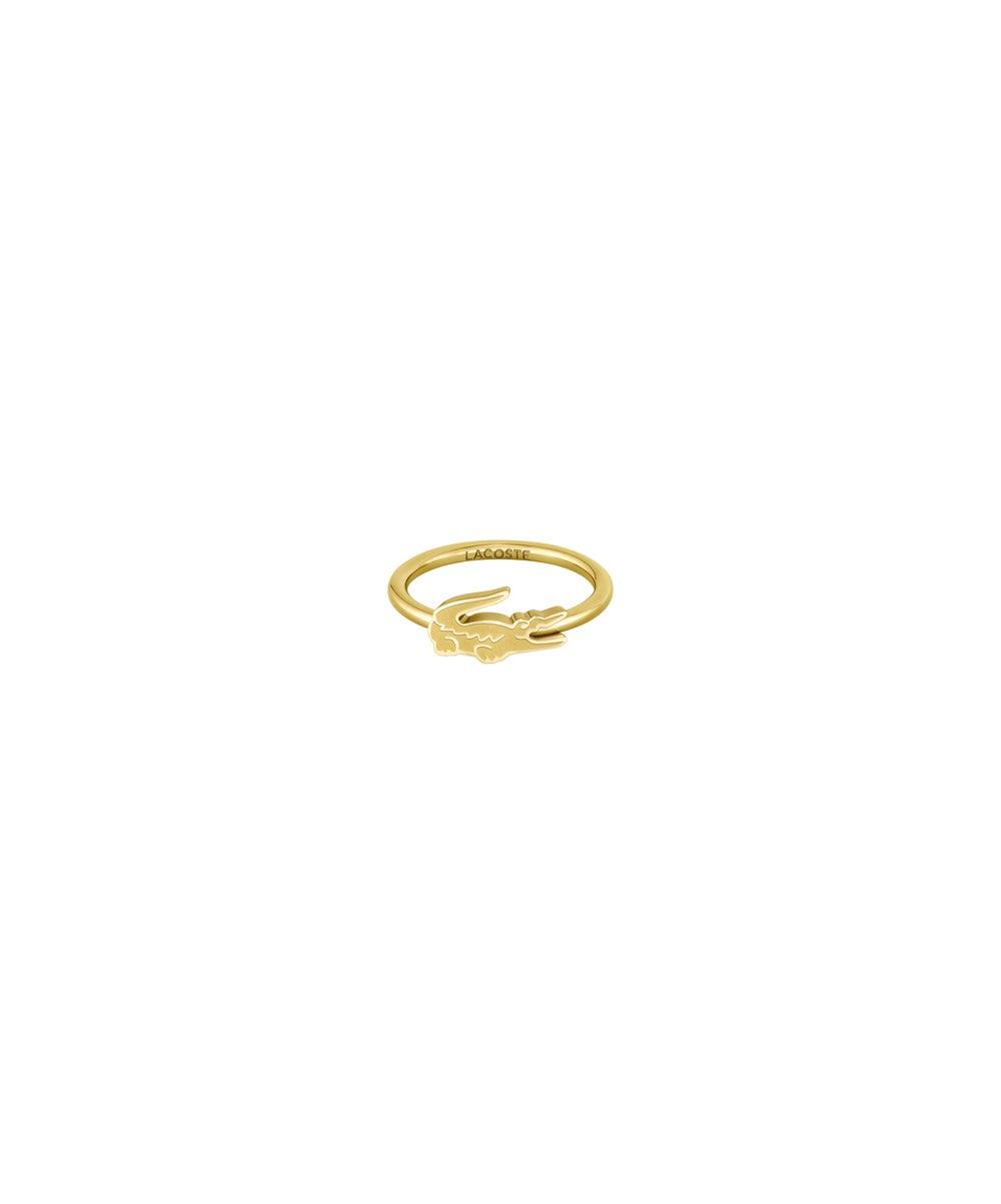 LACOSTE Crocodile Emblem Stainless Steel Ring for Women - Image 1