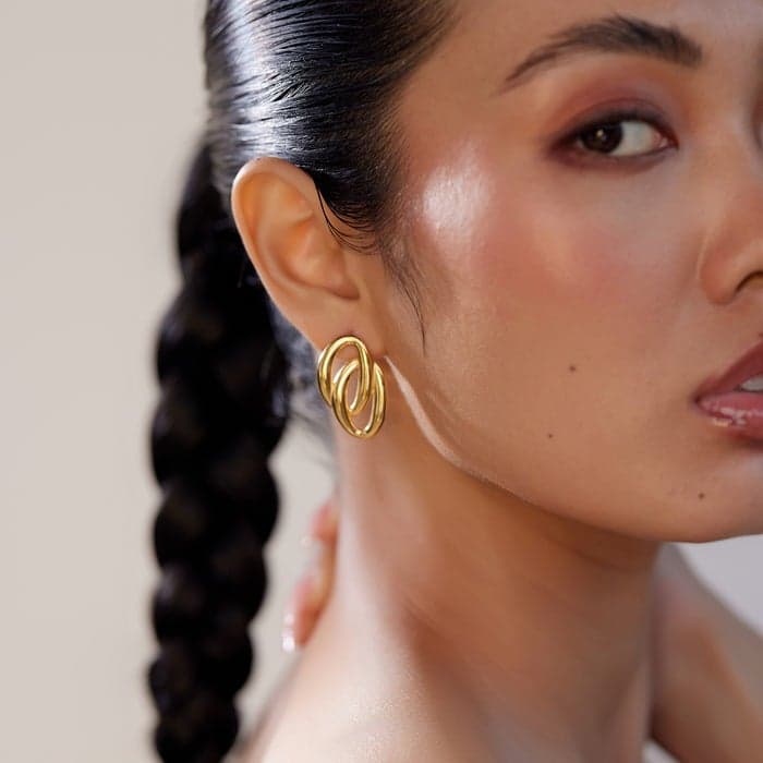 Noya Penelope 18K Gold Plated Drop Earrings for Women - Image 1
