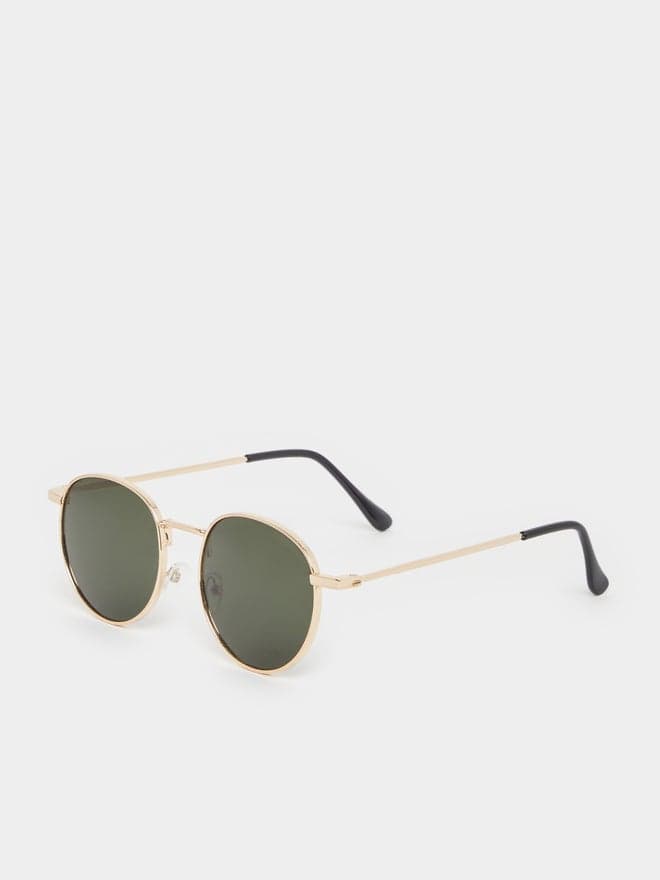 Styli Men's Classic Round Sunglasses with Comfort Nose Pads - Image 1
