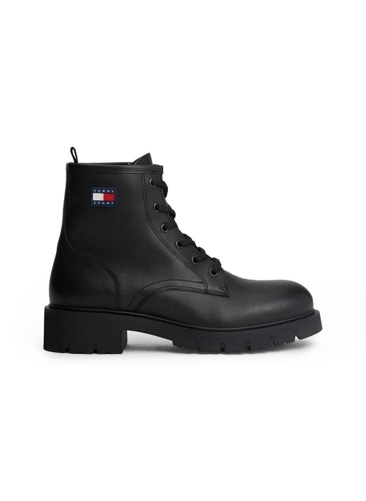En0En02824Bds Elegant Black Leather Ankle Boots - Image 1