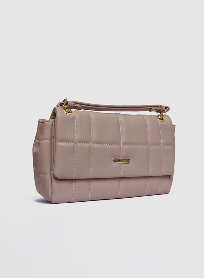 Vincci Elegance Quilted Shoulder Bag with Luxe Chain Strap - Image 1