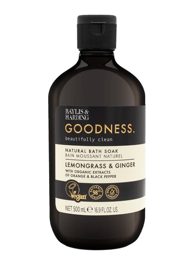 Baylis & Harding Lemongrass & Ginger Organic Bath Soak 500ml - Image 1