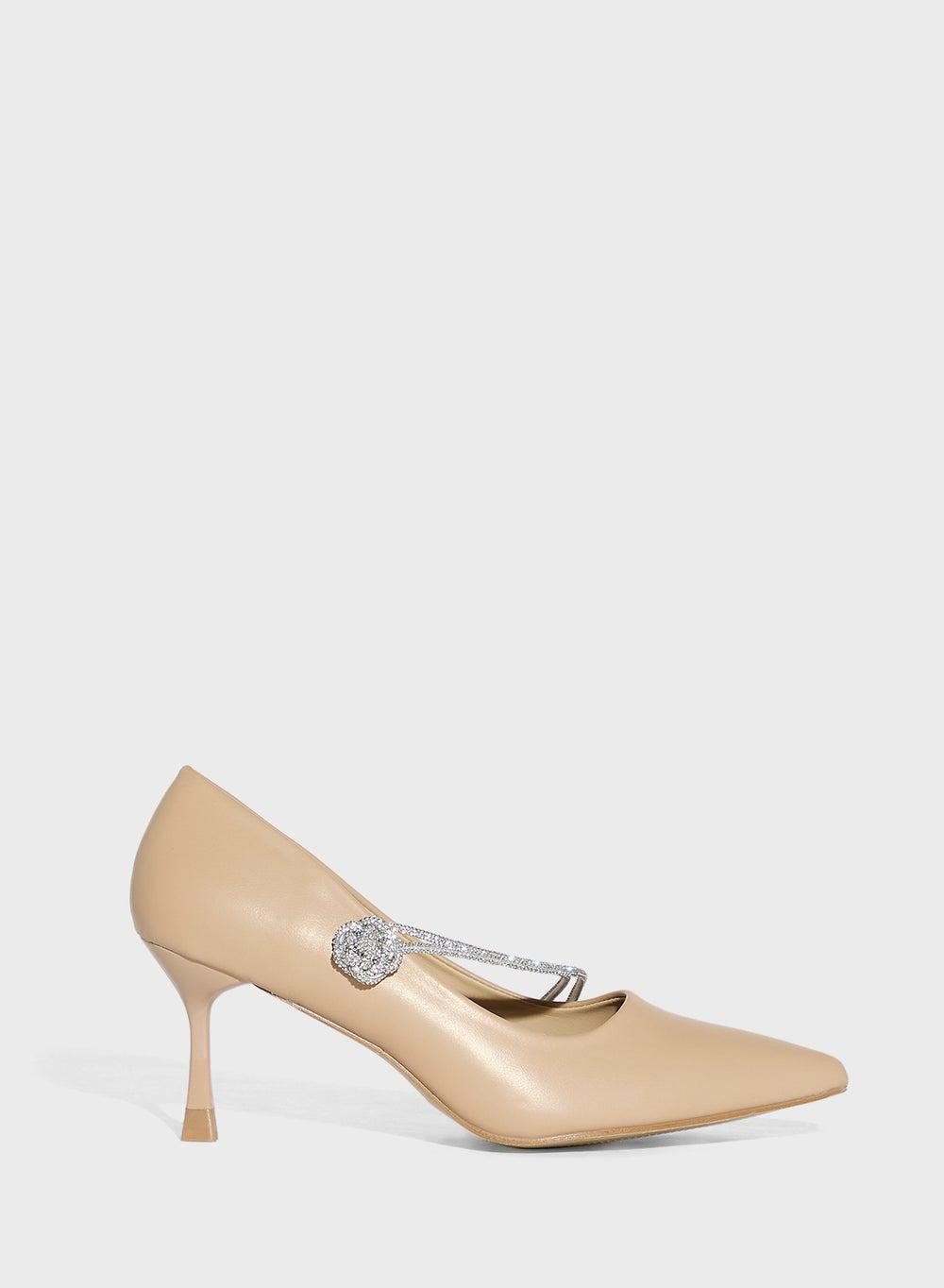 Elegant Diamante Floral Rose Strap Pointy Pump Xy24918 45 - Image 1