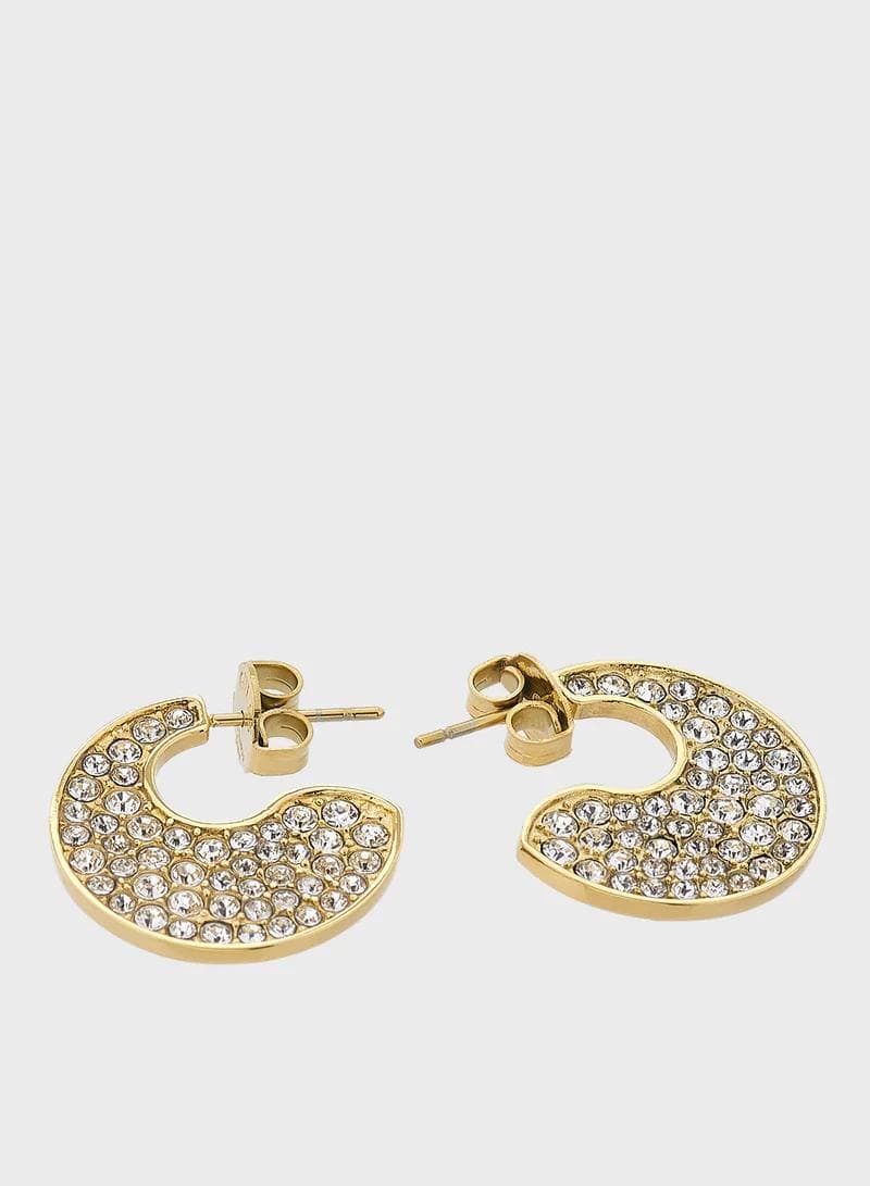 GUESS Blooming Summer Floral Hoop Earrings for Women - Image 1