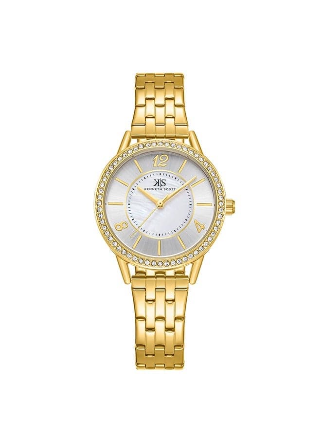 KENNETH SCOTT K23537-GBGM Elegant Gold Timepiece - 32mm - Image 1