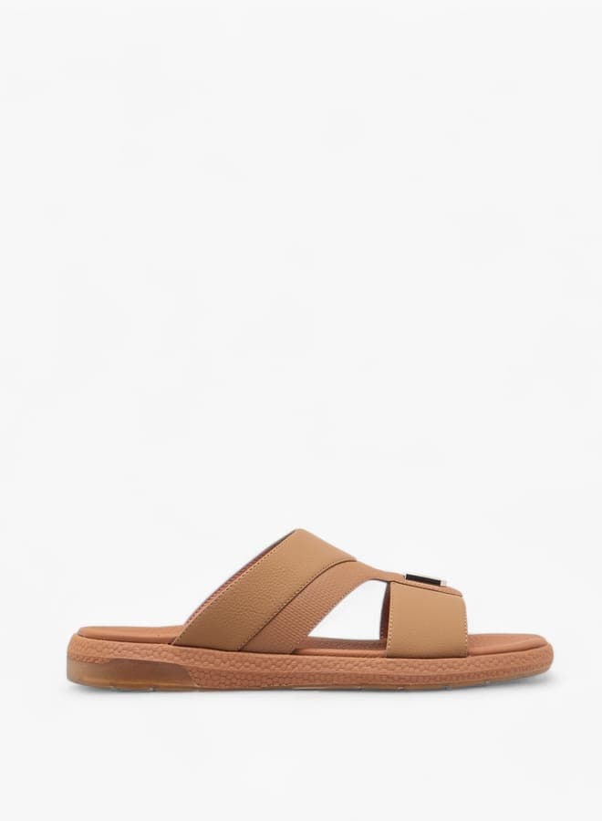 Elegant Men's Lsk2403055Tan Arabian Slip-On Sandals - Image 1