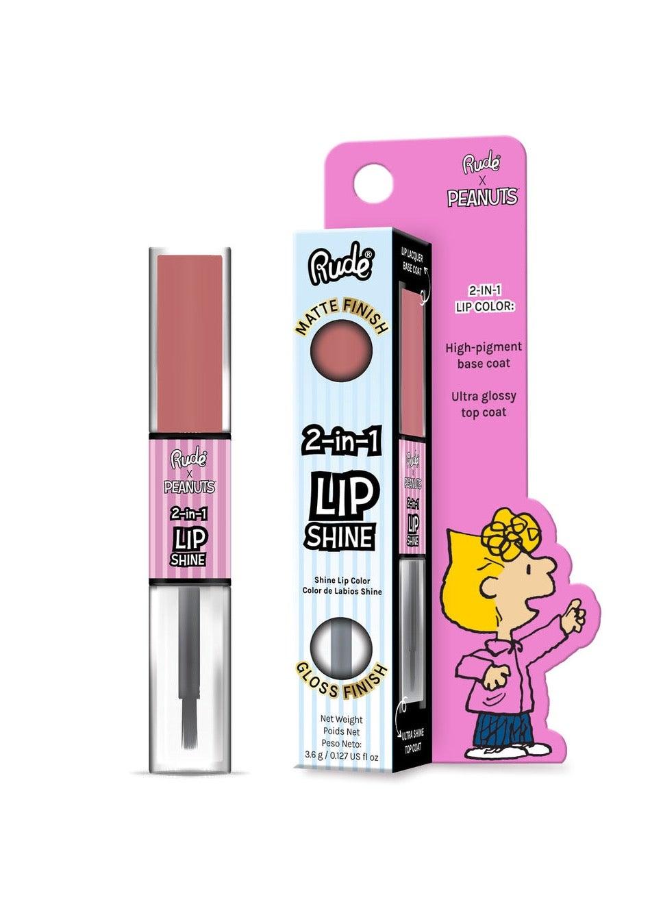Peanuts 2-In-1 Lip Shine Sweet - Dual Finish Brilliance - Image 1