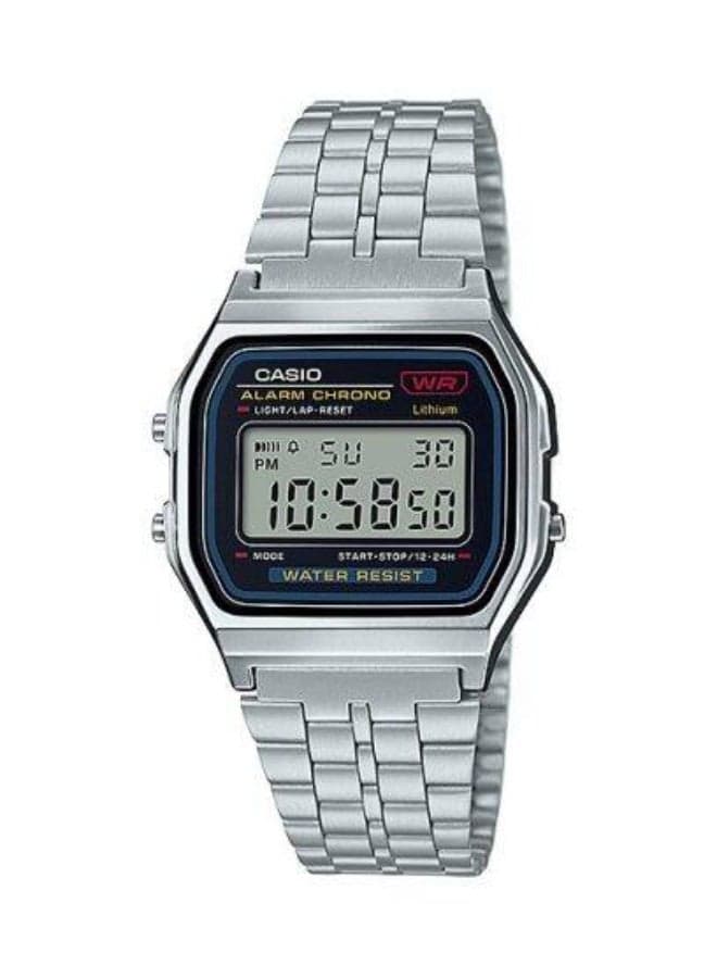 CASIO A159WA-N1DF Elegant Stainless Steel Digital Watch - 37.9mm - Image 1
