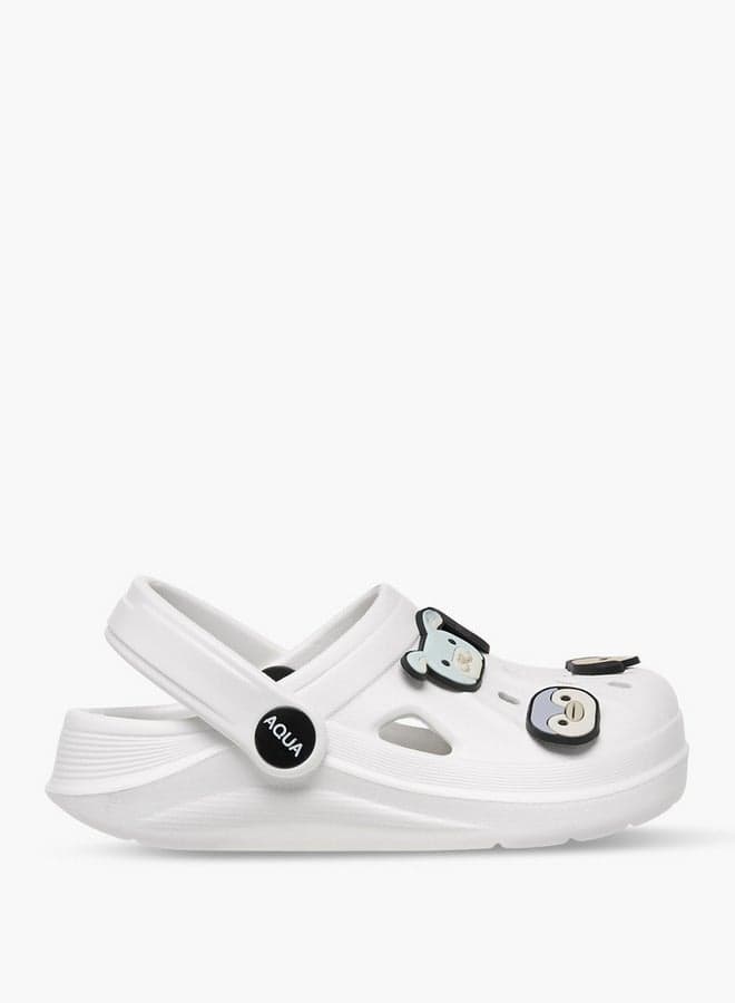 Animal Accents 25240 Girls' Clogs with Backstrap - Elegant White - Image 1