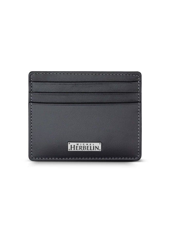 MICHEL HERBELIN Sleek Black Credit Card Case for Men - Image 1