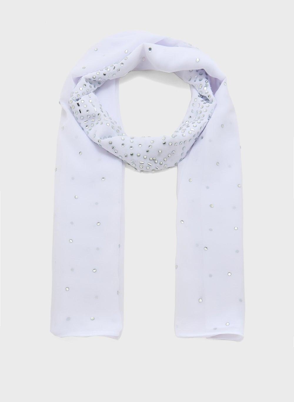 Khizana Embellished Floral Hijab Scarf - Elegance Redefined - Image 1