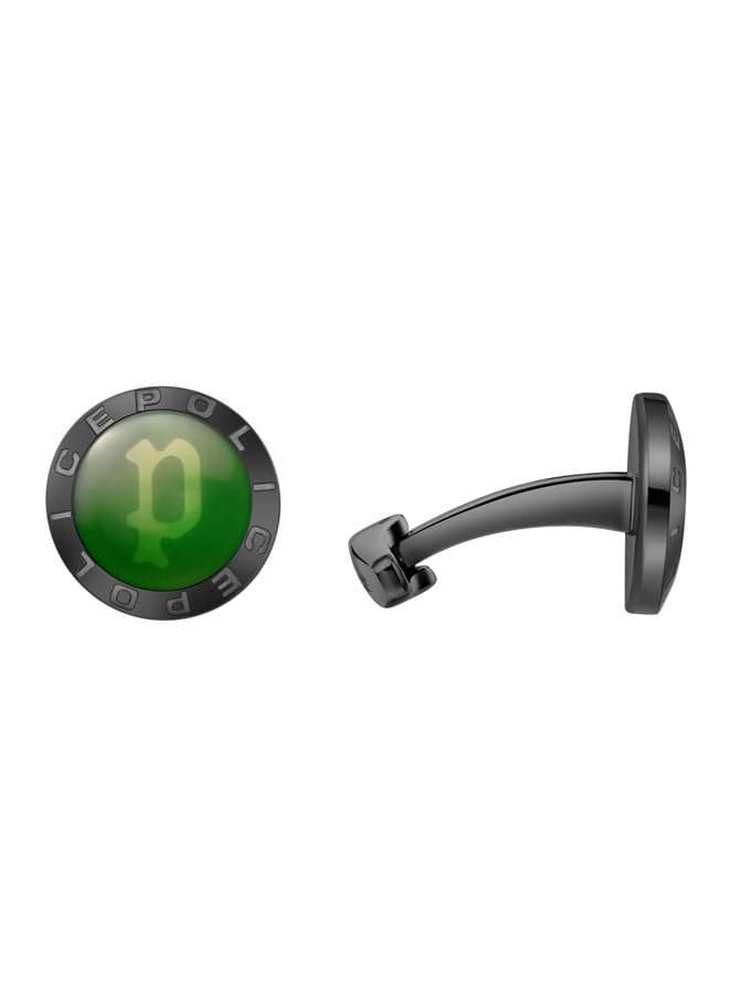 Police Unroll Cufflinks PEAGC0004701 - Green-Yellow Laser Lens - Image 1