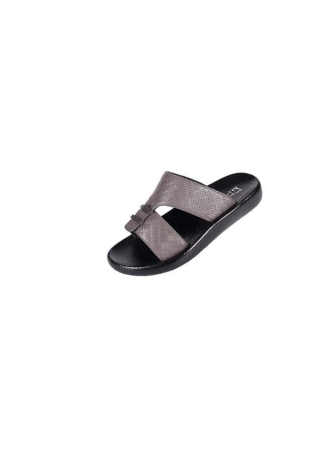 Barjeel Uno B-63073 Elegant Grey Arabian Sandals for Boys - Image 1
