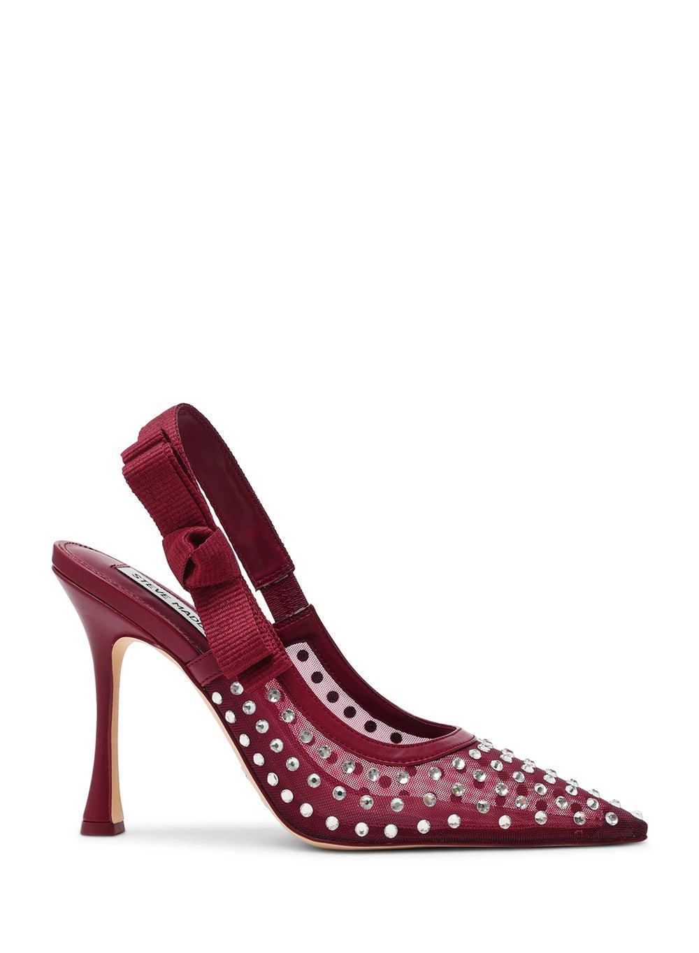 Brylier DK Cherry Lacquered Sling Back Heeled Pumps - Image 1