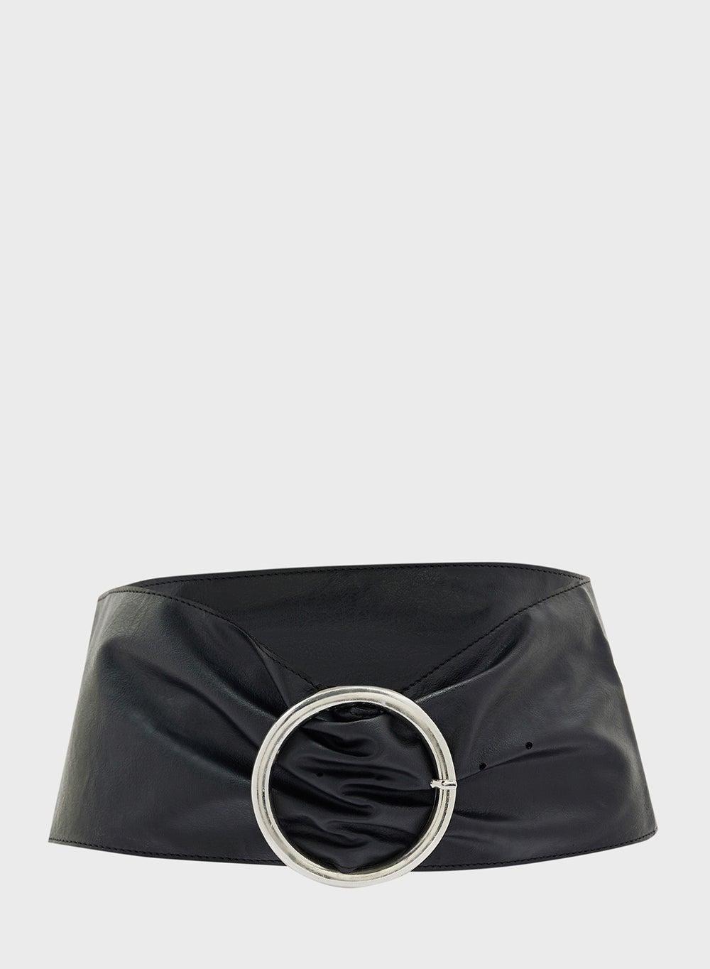 Miss Selfridge Elegant Women's Soft Round Buckle Belt - Image 1