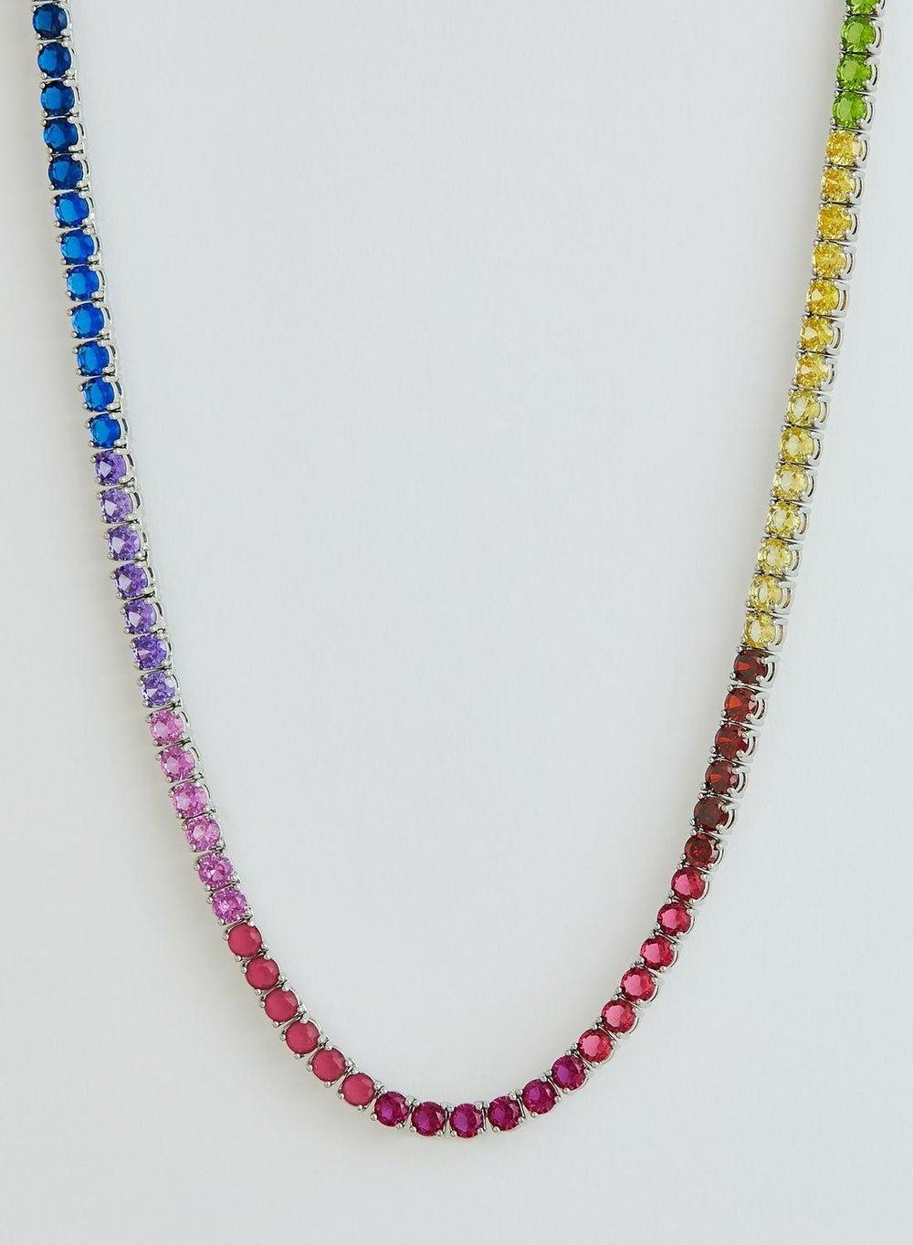 Fashionbox Gigi Sterling Silver Tennis Necklace - Image 1