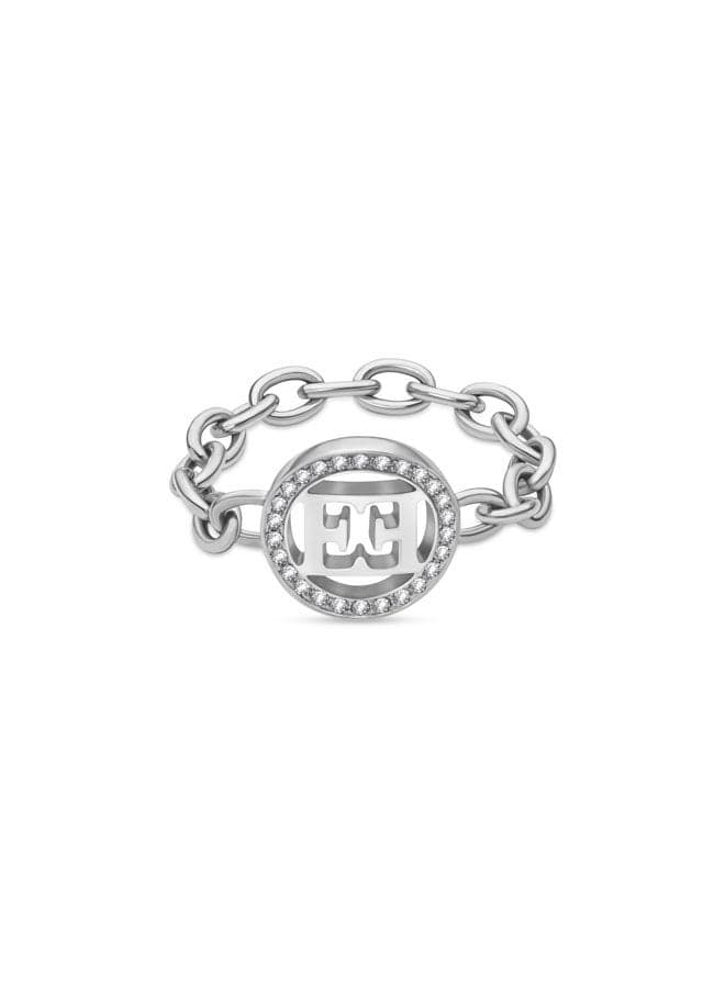 ESCADA Isabella Women's Ring with Sleek Logo and Chain Detail - Image 1