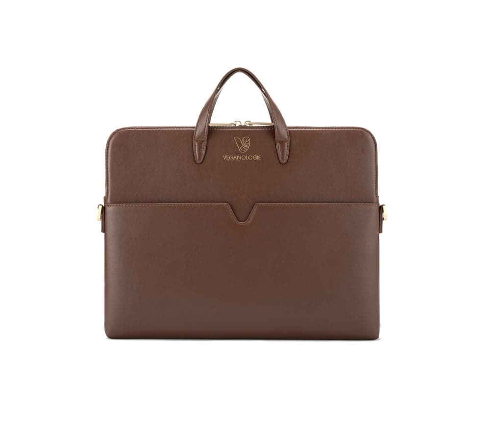Veganologie Saturn 13" Chocolate Bamboo Laptop Bag - Image 1