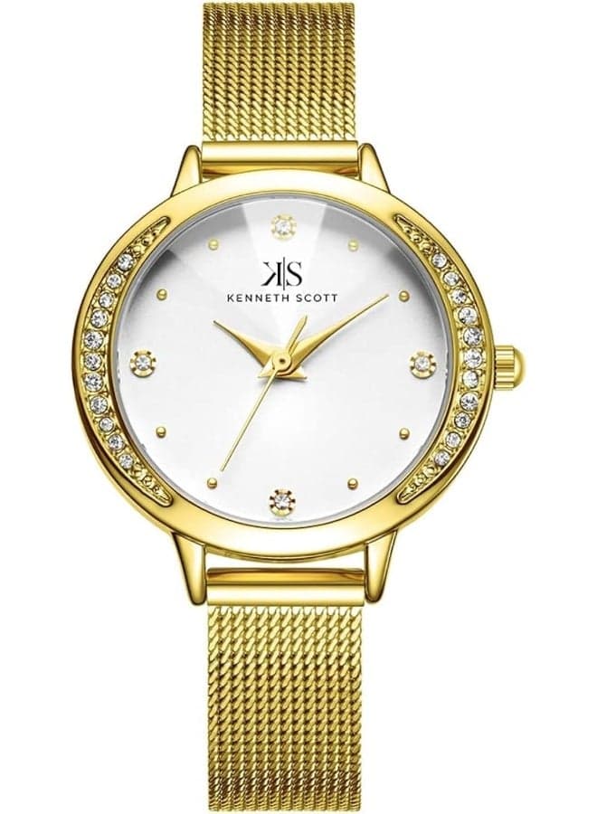 KENNETH SCOTT K22523-GMGW Elegant Analog Timepiece for Women - Image 1