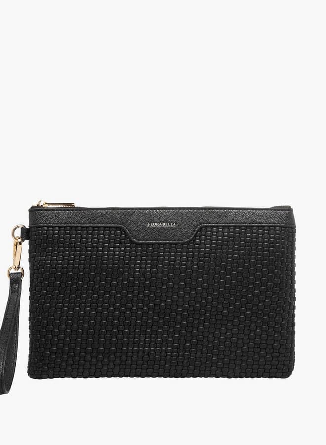 Flora Bella Textured Beauty Pouch with Zip Closure - Image 1