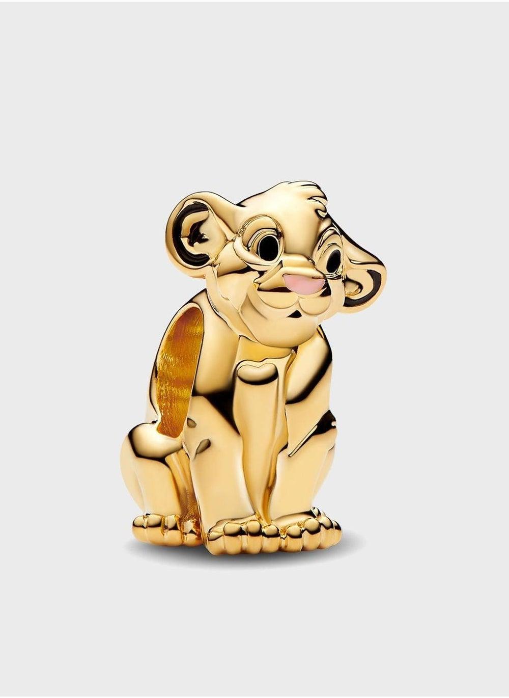 PANDORA Disney Lion King 14k Gold-Plated Simba Charm - Image 1