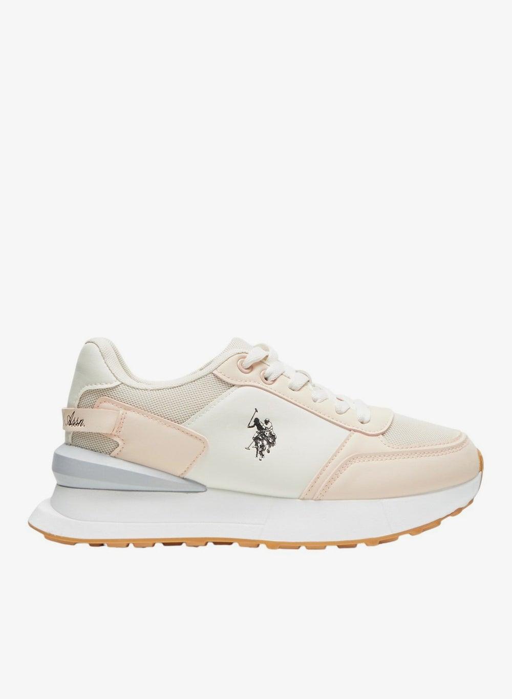 Elom Glb 5Fx Beige and Grey Women's Low-Top Sneakers - Image 1