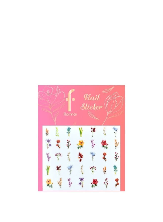 Flormar Blossom Floral Nail Art Stickers - Multicolor - Image 1