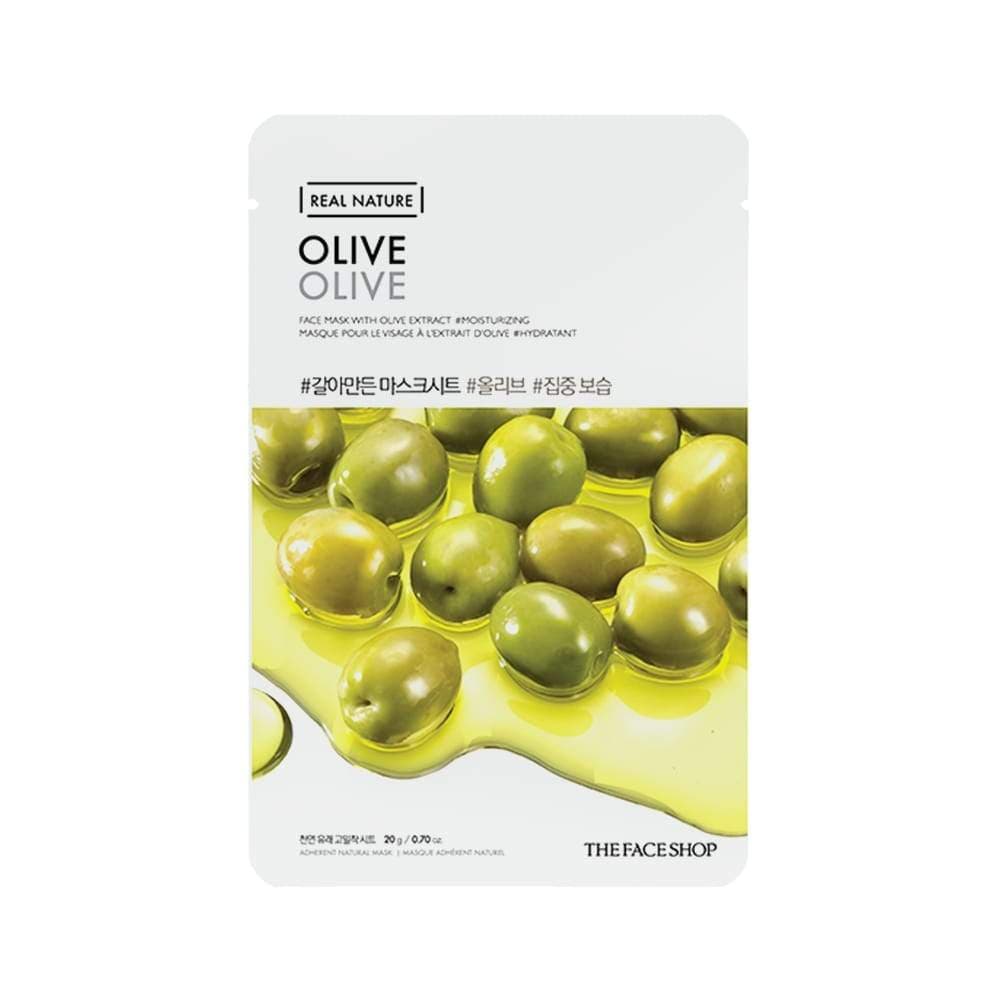THEFACESHOP REAL NATURE Olive Essence Face Mask - Image 1