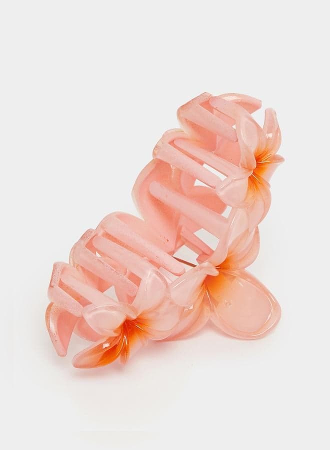 Elegant Floral Claw Clip Duo - Model 7012488628Pink - Image 1