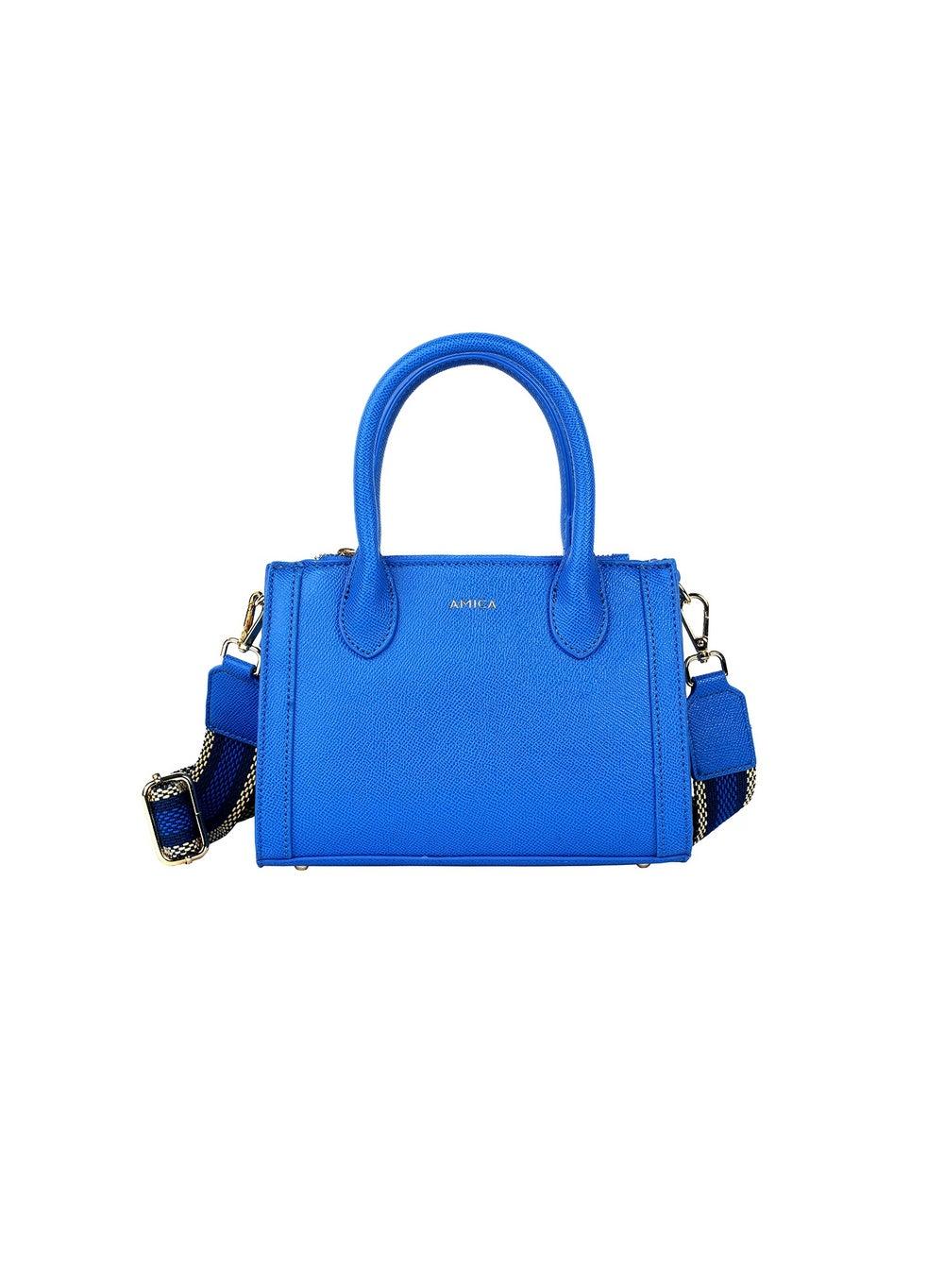 AMICA Elora Elegant Leather Crossbody with Woven Strap - Image 1