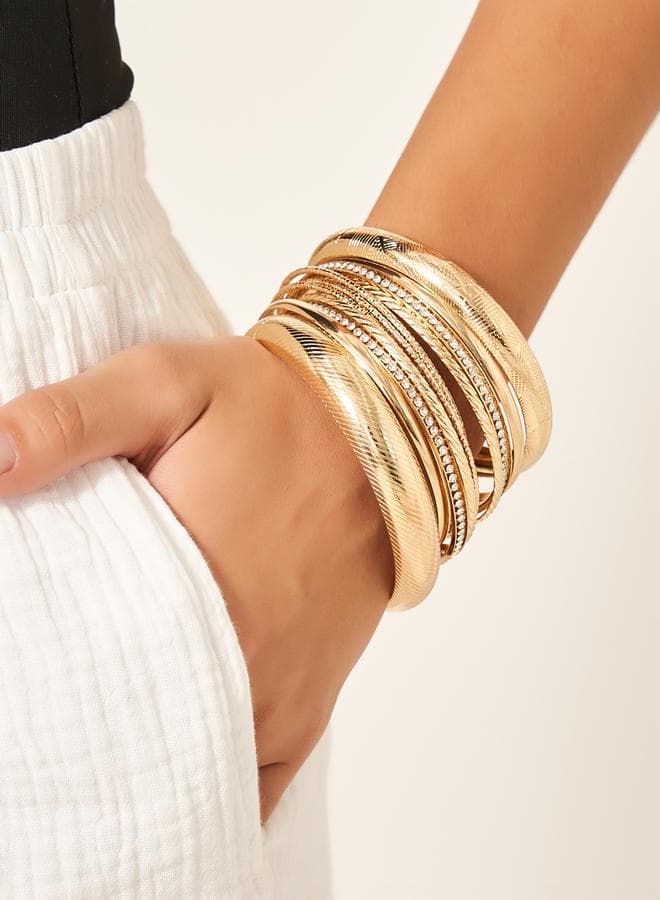 Styli Assorted Link Chain Bracelet Collection - Set of 6 - Image 1