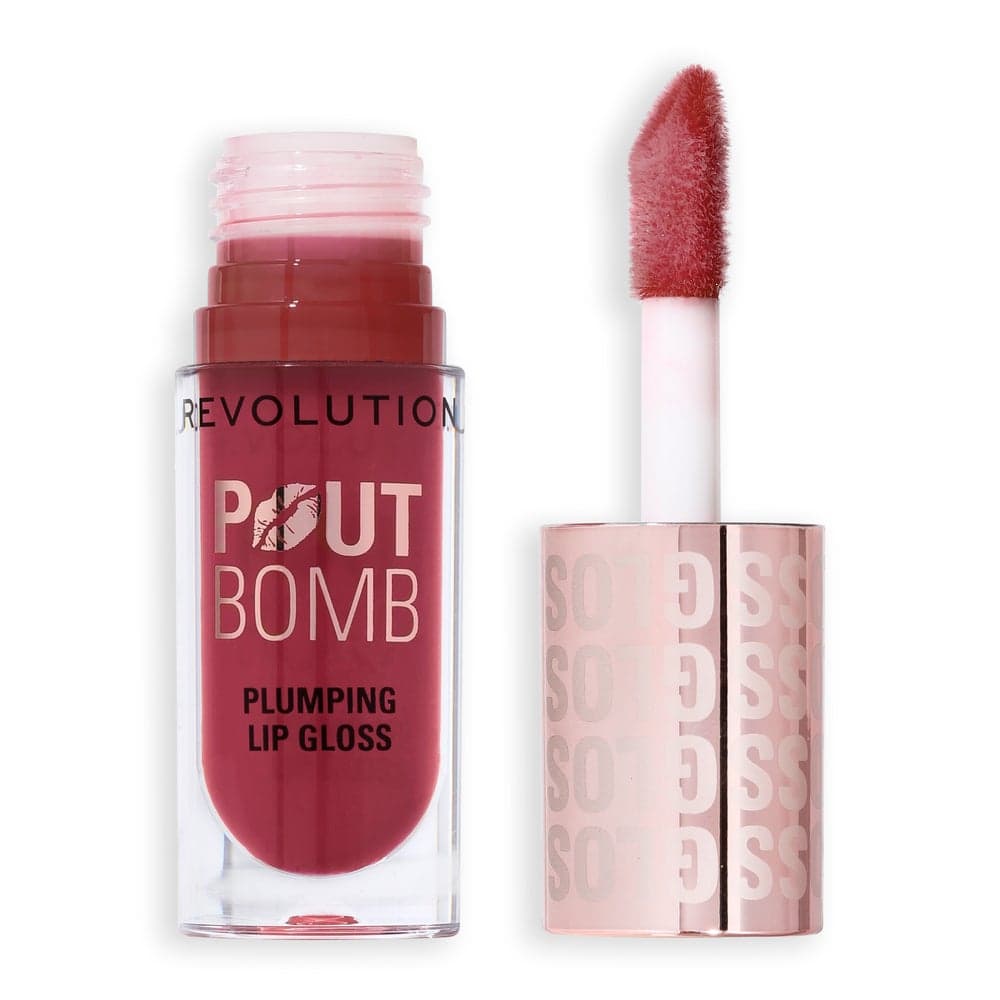 Rose Pink Pout Bomb Plumping Gloss with Vitamin E - Image 1