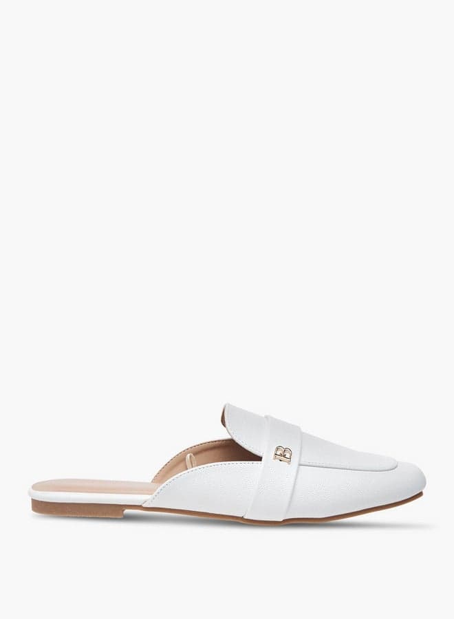 White Textured Mules - Style ML444 240042 for Effortless Elegance - Image 1