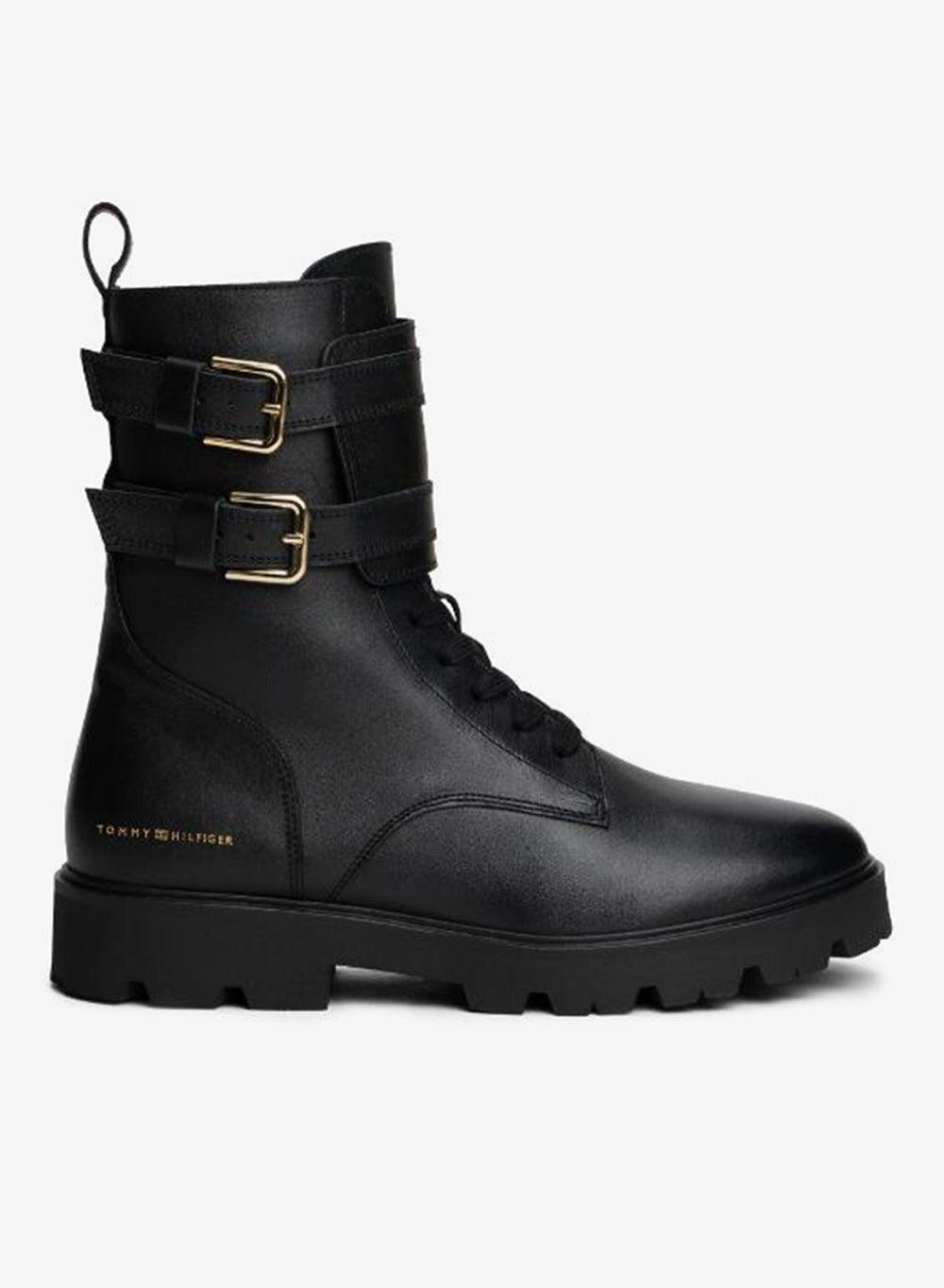 FW0FW08986BDS Luxe Biker-Inspired Leather Ankle Boots - Image 1