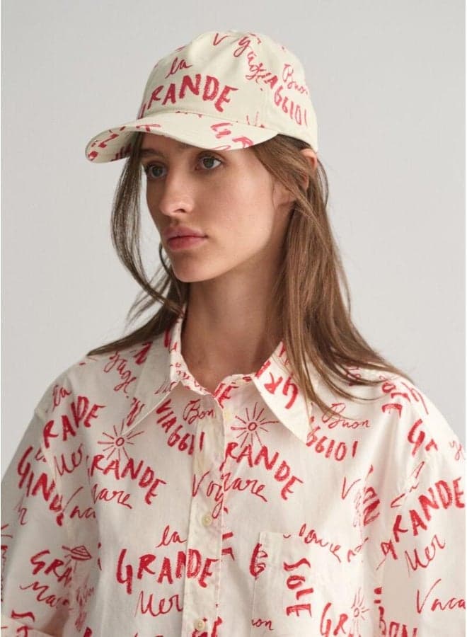 GANT Chic Text Printed Cap - Elegance for Every Woman - Image 1
