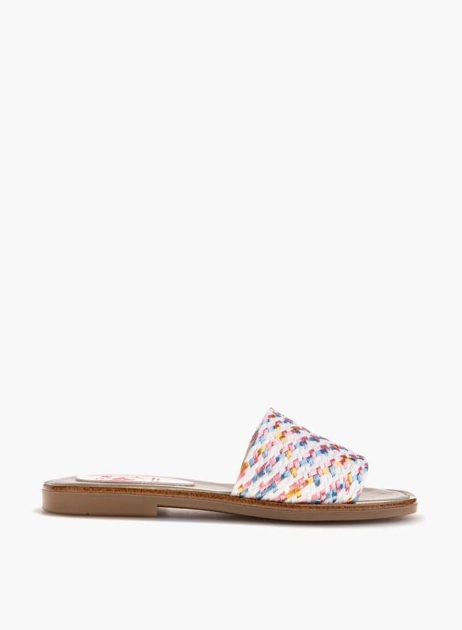 877503Multicolor Elegant Textured Girls' Flat Sandals - Image 1
