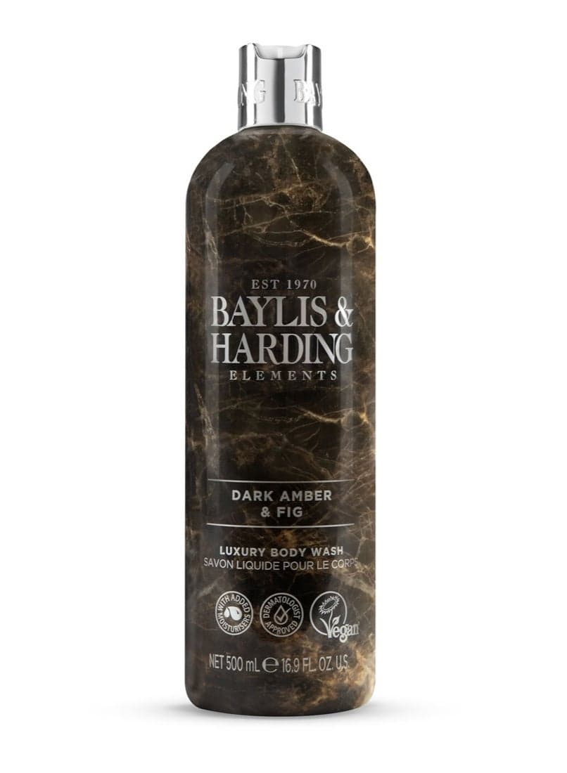 Baylis & Harding Elements 500ml Dark Amber & Fig Body Wash - Image 1