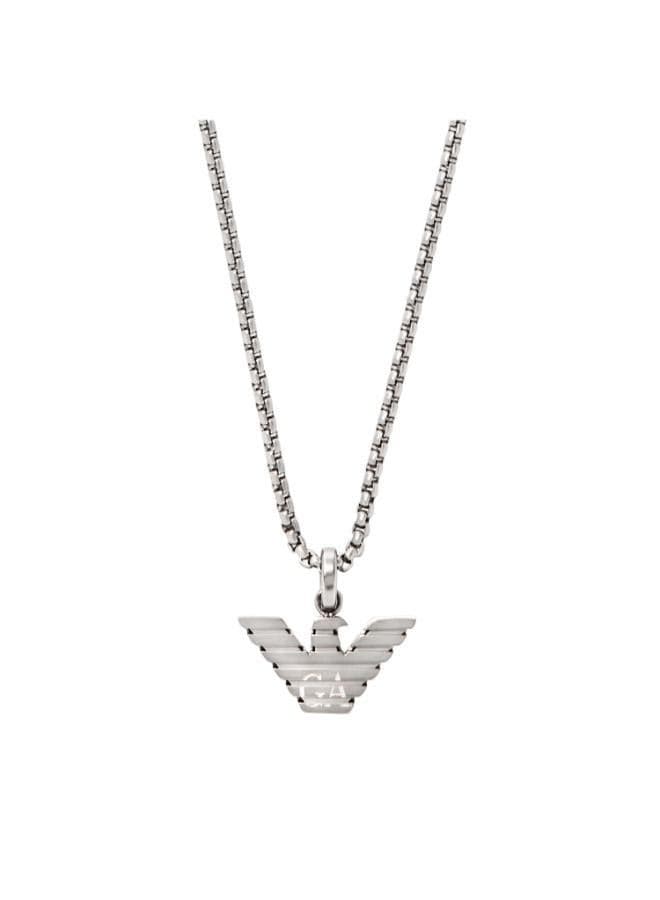 EMPORIO ARMANI Egs3169040: Sleek Silver-Toned Men's Necklace - Image 1