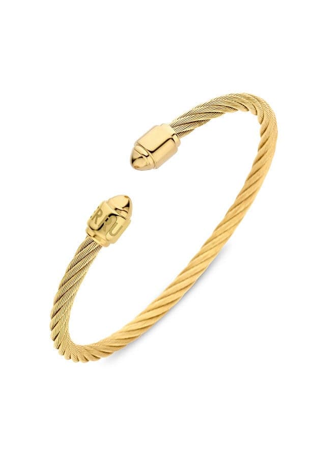 CERRUTI 1881 Gold Plated Cable Cuff Bracelet - Elegance Redefined - Image 1